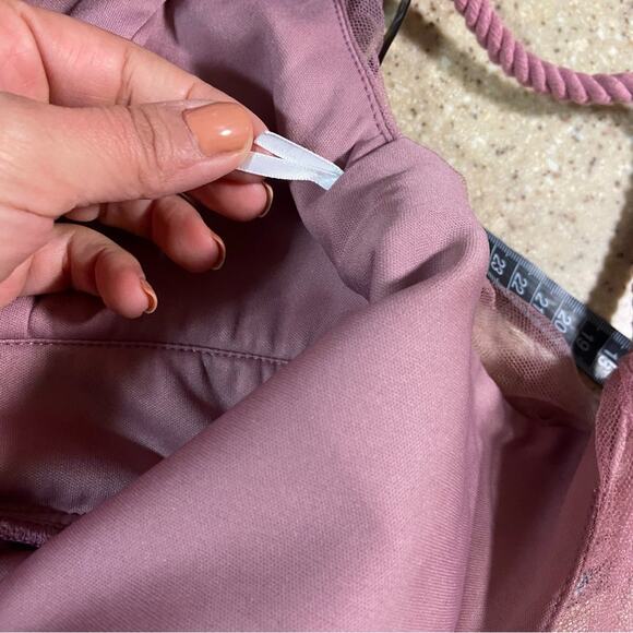 NWOT Lulus Sweet Goddess Mauve Mesh Pleated Sleeveless Midi Dress - Picture 8 of 11